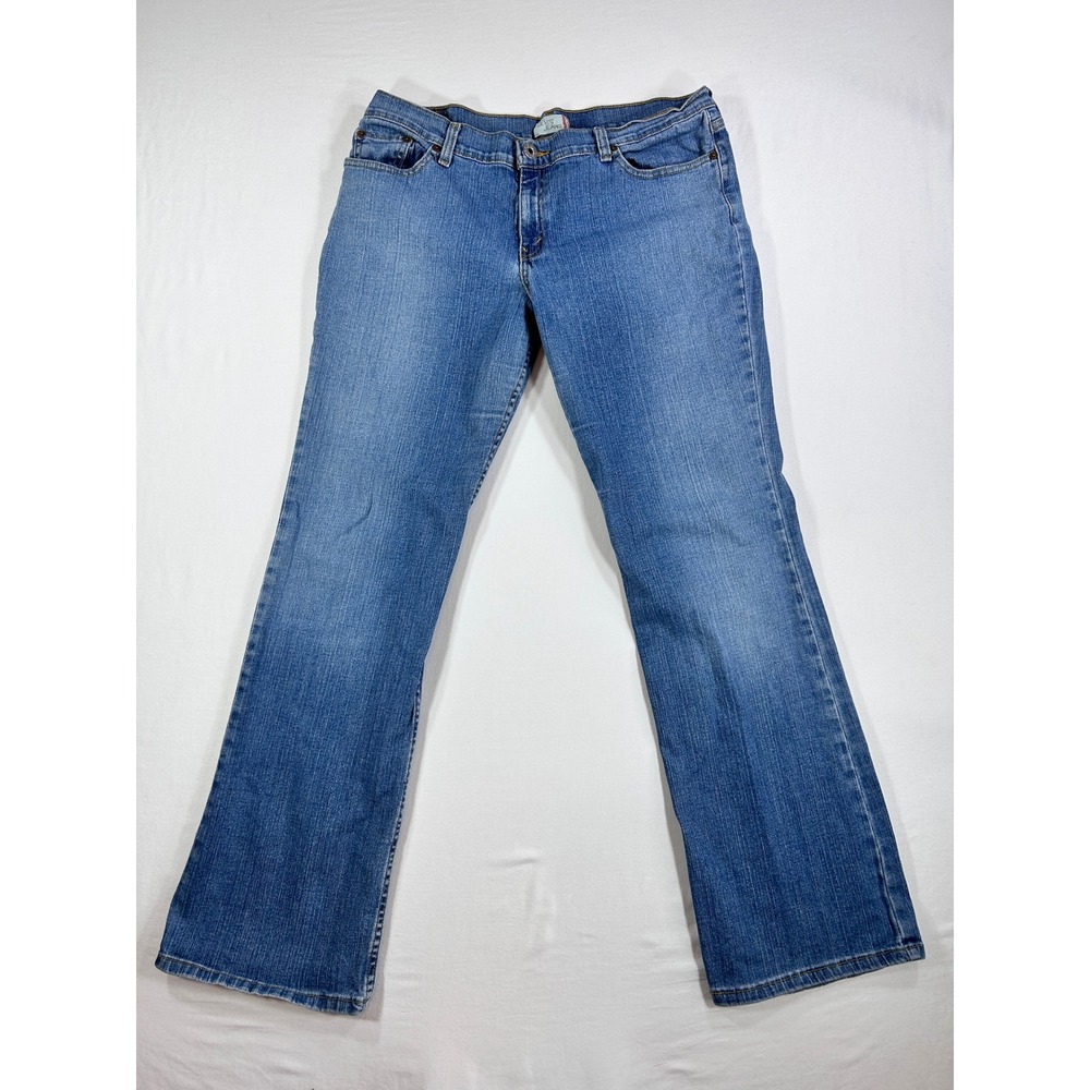 Levis Jeans Womens 16 L Blue Medium Wash Bootcut Denim Pants Stretch